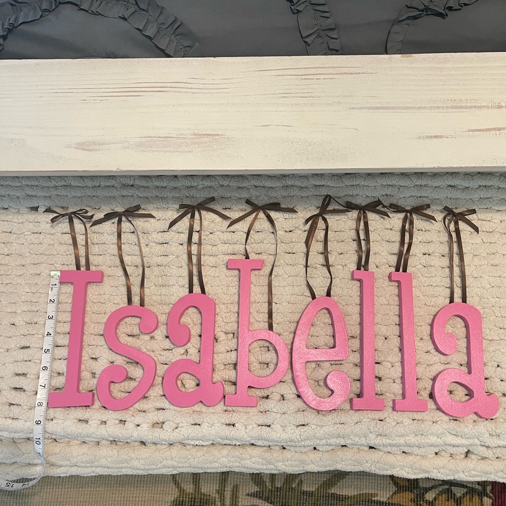Solid wood letter name
